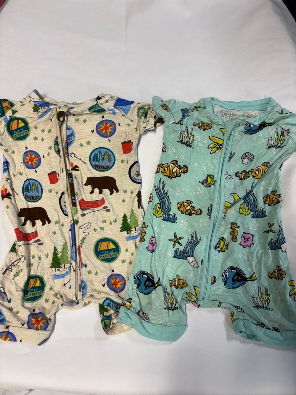 Little Sleepies Short Sleeve Pajama Rompers